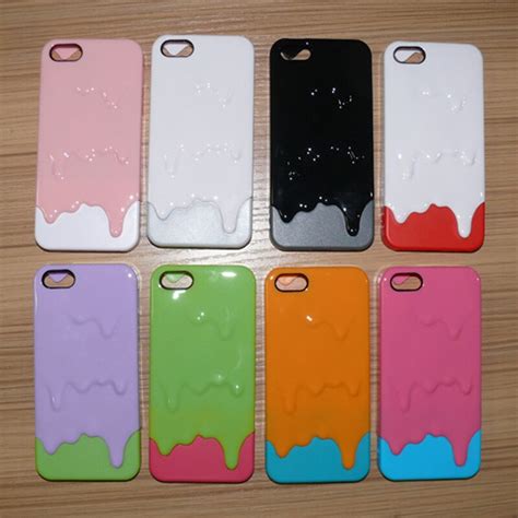 Cute Latest Design 3d Melting Ice Cream Hard Case For Iphone 4g 4s