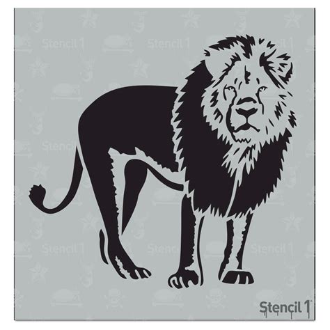 Stencil1 Lion Stencil 575 X 6 In 2020 Lion Stencil Animal