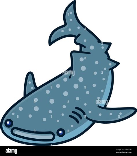 Whale Shark Cartoon Ioslated Vector Illustration For Whale Shark Day On