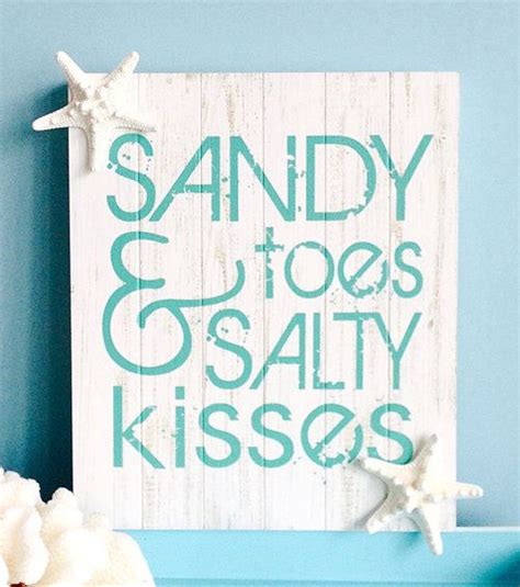 Sandy Toes And Salty Kisses Wall Hanging Everything Turquoise