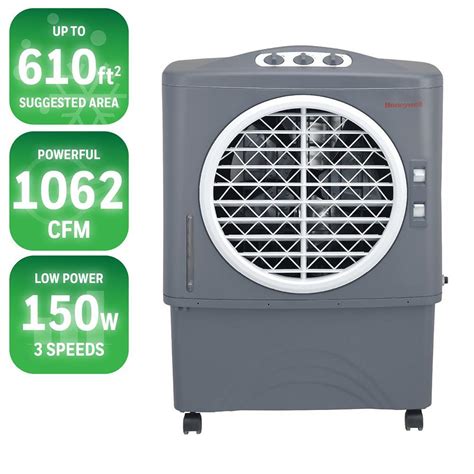 At that point, they stop cooling as well, because the pump can not get enough water on the pads to keep them wet. Honeywell 1062 CFM 3-Speed Portable Evaporative Cooler(Swamp Cooler) for 610 sq. ft.-CO48PM ...