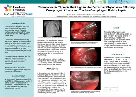 Pdf Thoracoscopic Thoracic Duct Ligation For Persistent Chylothorax