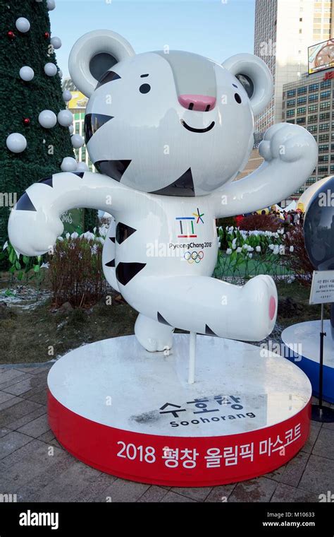 South Korea The Mascot Of The Pyeongchang 2018 Olympic Soohorang In