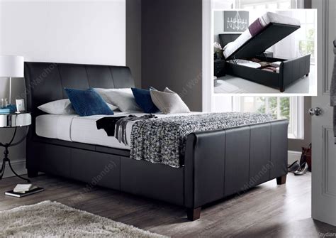4.6 out of 5 stars 2,347. Allen Black Leather Double Ottoman Storage Bed Frame ...