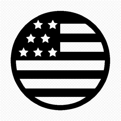 Free American Usa Round Black Flag Icon Png Citypng