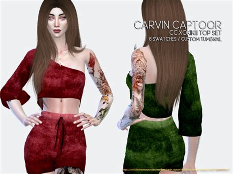 Xokikiii Top Set By Carvin Captoor At Tsr Sims 4 Updates