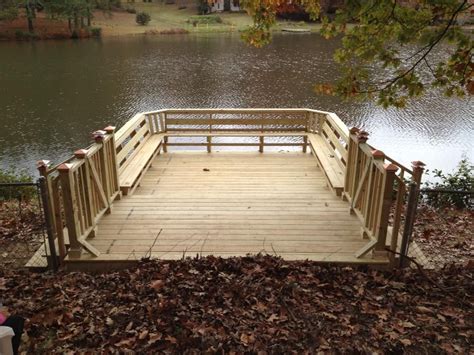 Dock 18x12 With 6foot Cantilevered Over Water Built In Seating And
