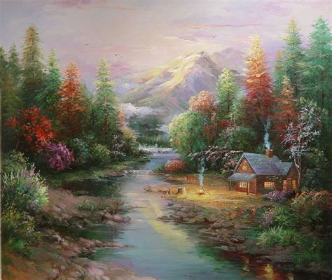 Most Beautiful Oil Paintings from Top Artists around the world Pinturas de paisagem a óleo