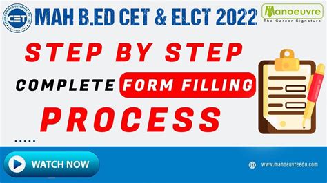 Mah B Ed Cet Elct I Step By Step Complete Form Filling Process