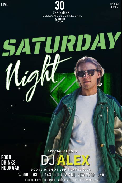 Saturday Night Template Postermywall