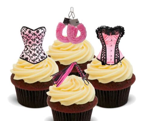Sexy Time Edible Cupcake Toppers Stand Up Fairy Cake Decorations