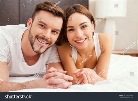 Loving Couple Bed Beautiful Young Loving Stock Photo 248905846