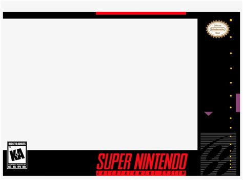 Super Nintendo Box Template