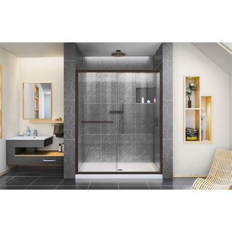 dreamline infinity z oil rubbed bronze 50 in to 54 in x 72 in semi frameless sliding shower door