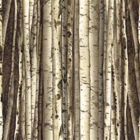Tan Birch Tree Fabric On The Wild Side Collection Kanvas By Etsy