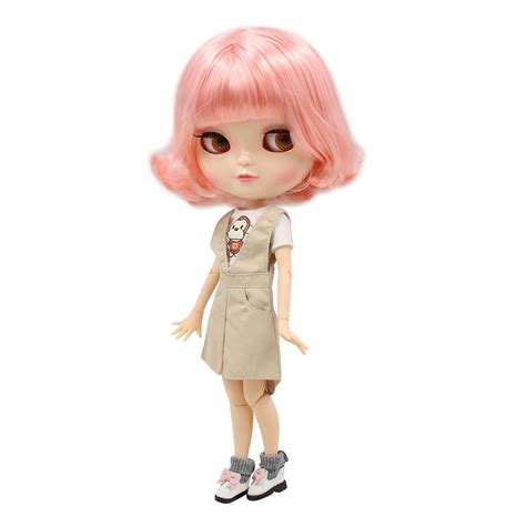 Icy Doll With Small Breast Azone Body Natural Skin Short Pink Hair Bl1010 16 30cm In Dolls From