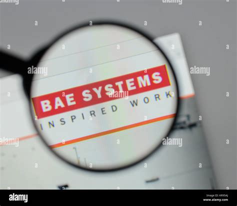 Milan Italy August 10 2017 Bae Systems Logo On The Website
