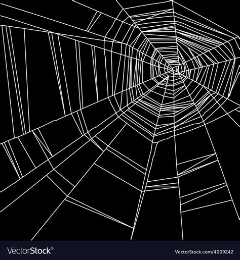 Free for commercial use no attribution required high quality images. White spider web isolated on the black background Vector Image