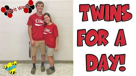 Twins For A Day School Spirit Week Youtube