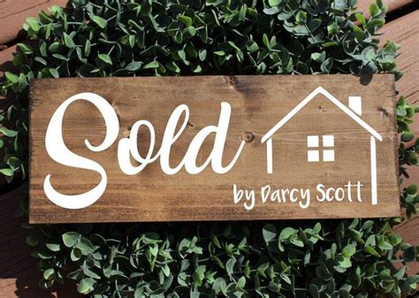 Custom Sold Sign Real Estate Sold Sign Sold By Sign Custom Real
