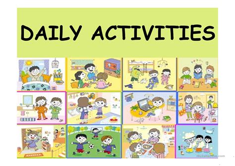 Daily Activities worksheet - Free ESL projectable worksheets made by ...