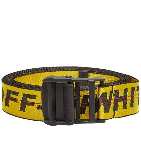 Off White Industrial Belt Yellow End