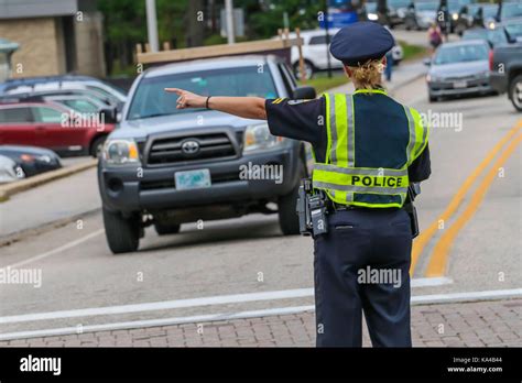 Police Officer Directing Traffic Stock Photo Alamy
