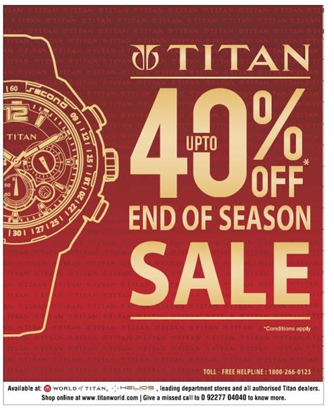 Offers And Discounts In Hyderabad Titan Presents End Of