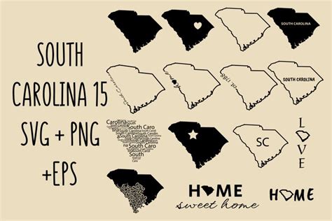 South Carolina Svg South Carolina State Svg Silhouette