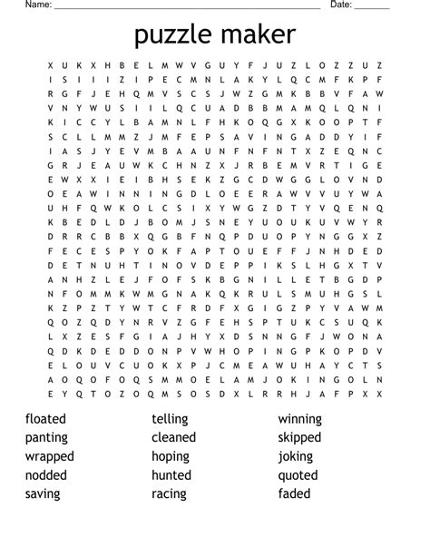 Best Word Search Puzzle Maker Printable Templates