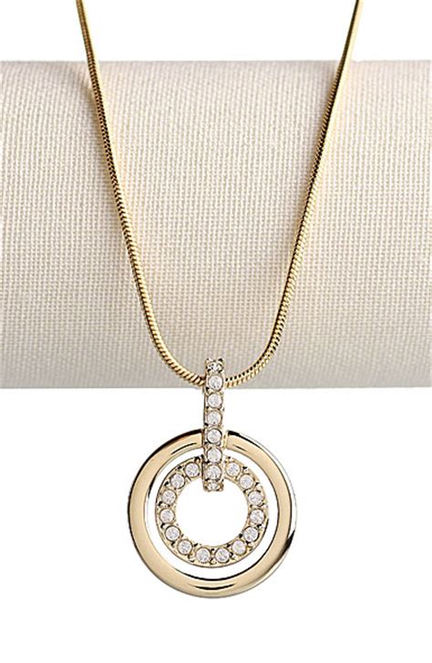 Swarovski Circle Pendant Necklace Crystal Classics