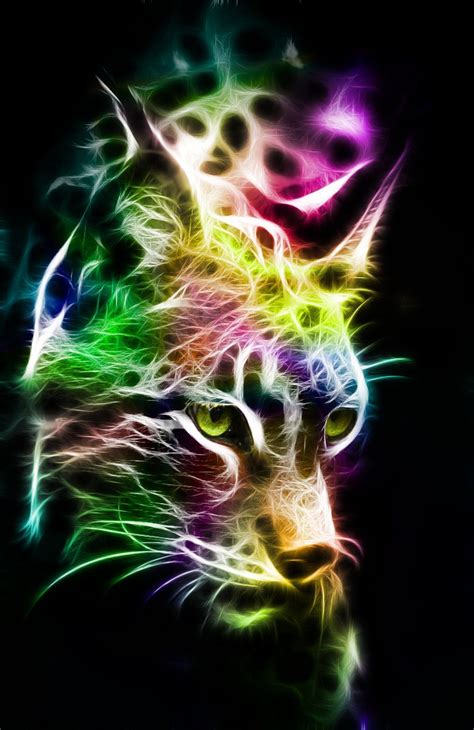 Fractal Lynx By Minimoo64 On Deviantart In 2022 Fractal Art Animal