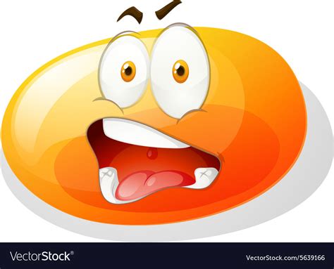 Jelly Bean With Shocking Face Royalty Free Vector Image