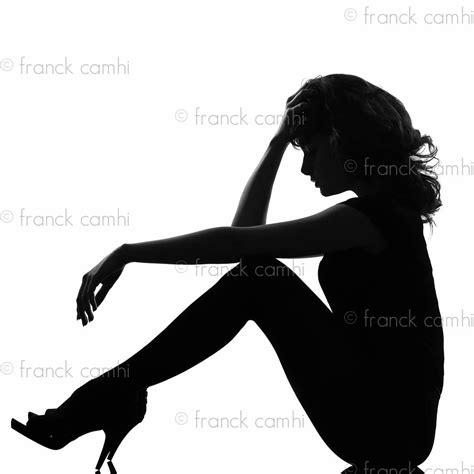 Silhouette Woman Sitting Sad Pensive Full Length Silhouett Flickr