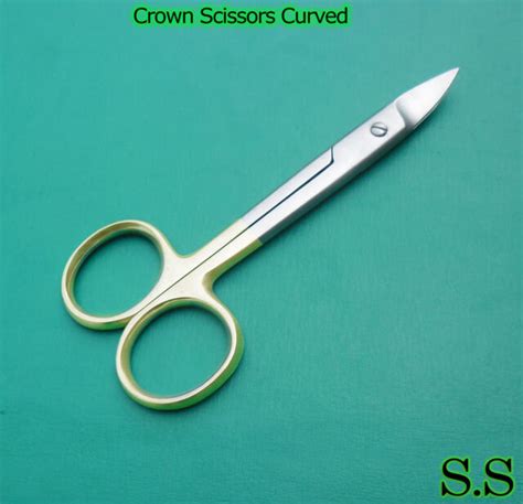 Crown Scissors Curved 425 Gold Plated Dental Surgical Instruments Ebay