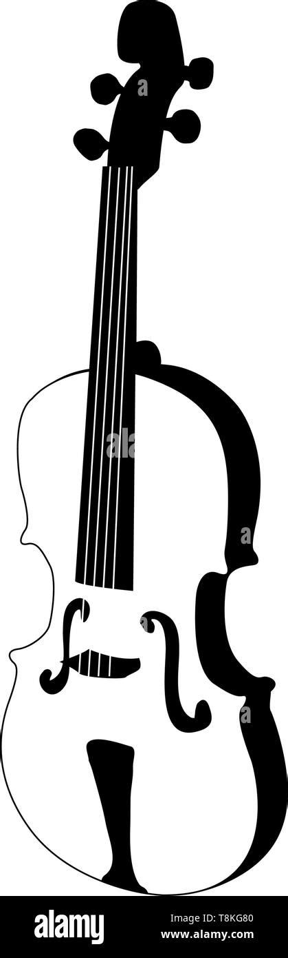 Violin String Musical Instrument Silhouette Vector Illustration Stock