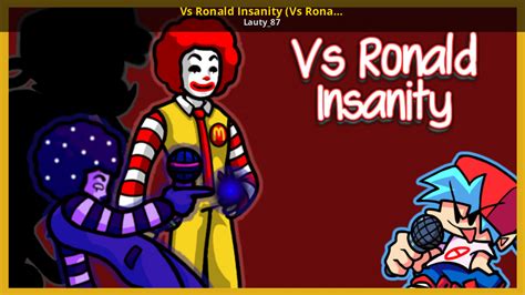Vs Ronald Insanity Vs Ronald Mcdonald Fanmade Friday Night Funkin