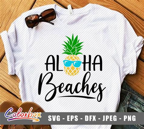 Aloha Beaches Svg Summer Svg Hibiscus Svg Hawaii Svg Beach Etsy