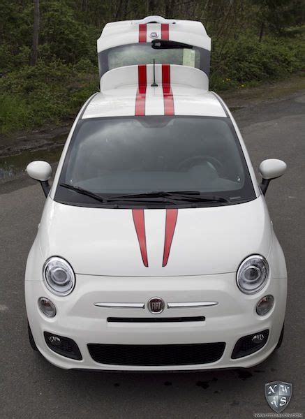 Custom Fiat 500 With Stripes