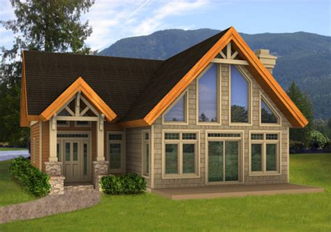 The post and beam design allows for vaulted ceilings and beautiful architectural details. House Plans - The Lodgepole - Cedar Homes