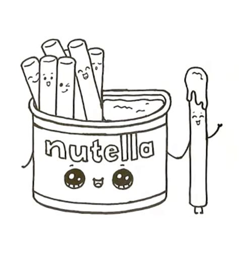 Dibujos Kawaii Para Colorear Nutella Y Para Imprimir