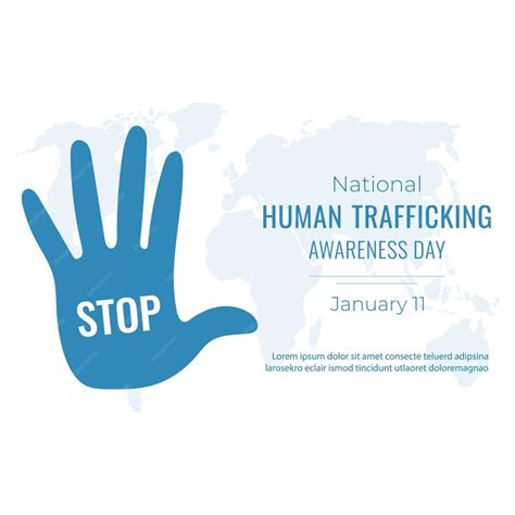 Premium Vector National Day Against Human Traffickingjanuary 11vector Illustration