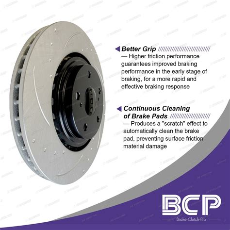 Bcp Slotted And Dimpled Disc Brake Rotors Front Rear For Ford Transit