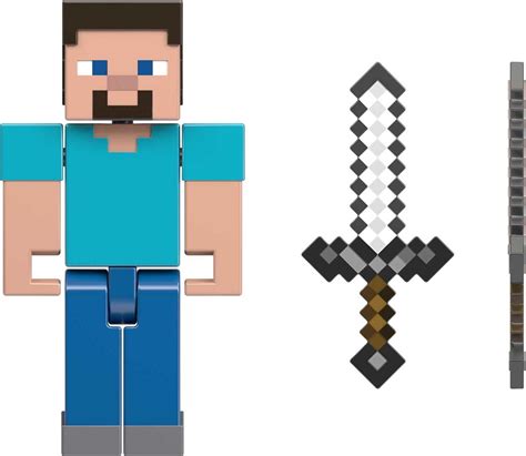 Minecraft Toys Steve Action Figure With Accessory And Portal Piece Toy
