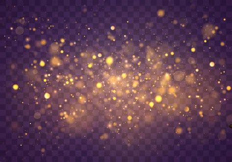 Premium Vector Sparkling Magical Dust And Golden Particles On