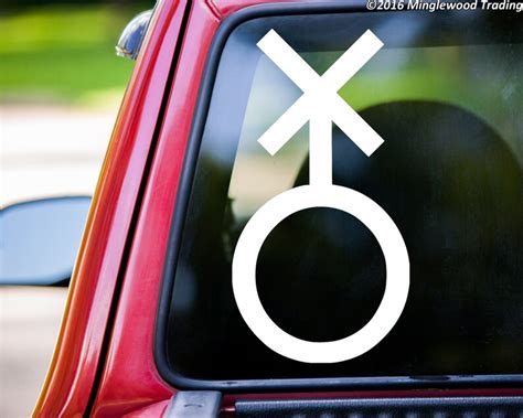Nonbinary Gender Symbol Vinyl Decal Sticker Genderqueer Sign - Etsy