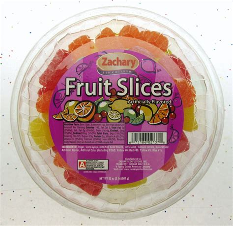 Fruit Slices Zachary Brand Naturally Flavored 32oz Container