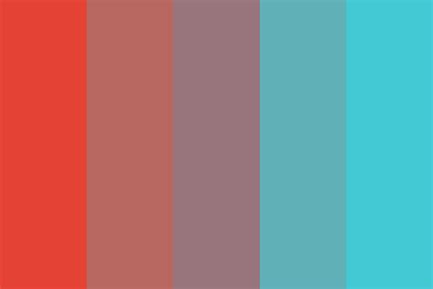 Vermillion To Cyan Color Palette