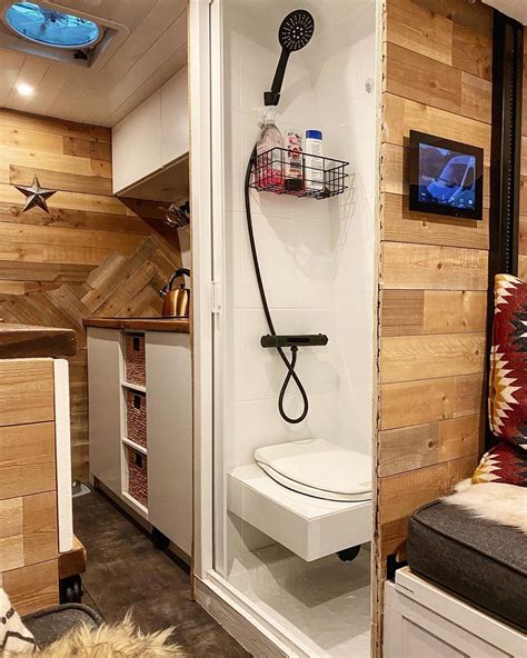 12 Camper Vans With Bathrooms Toilet Shower Inspiration For Off Grid