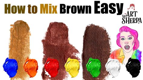 Super Easy How Mix All The Browns With Acrylic Paint Tutorial 15